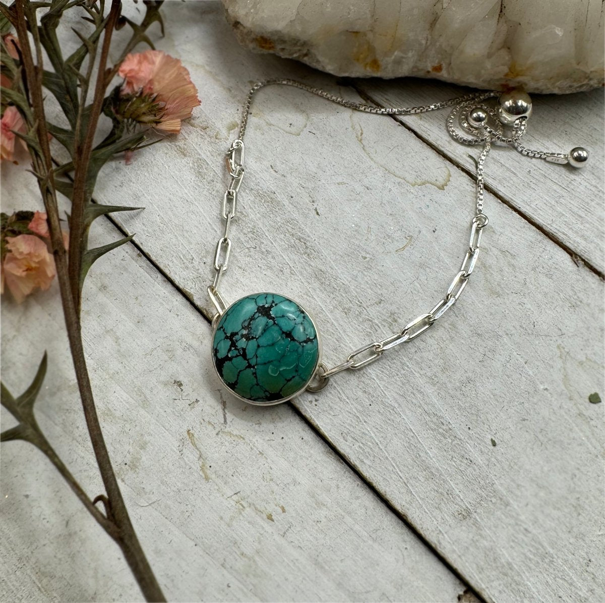 Round Turquoise Tassel Bracelet - Sky Island Jewelry