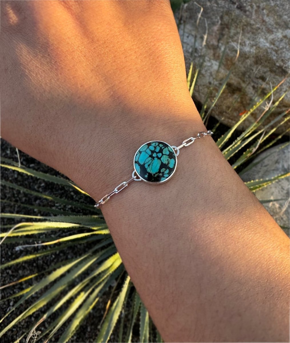 Round Turquoise Tassel Bracelet - Sky Island Jewelry