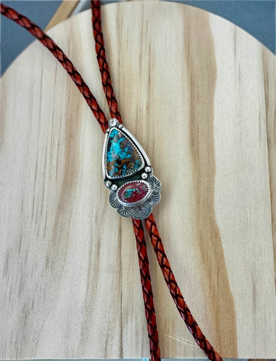 Royston Turquoise & Opal Bolo Tie - Sky Island Jewelry