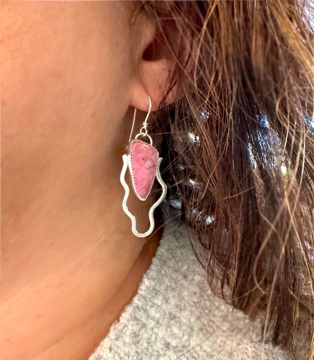 Ruby Zoisite Dangle Earrings - Sky Island Jewelry