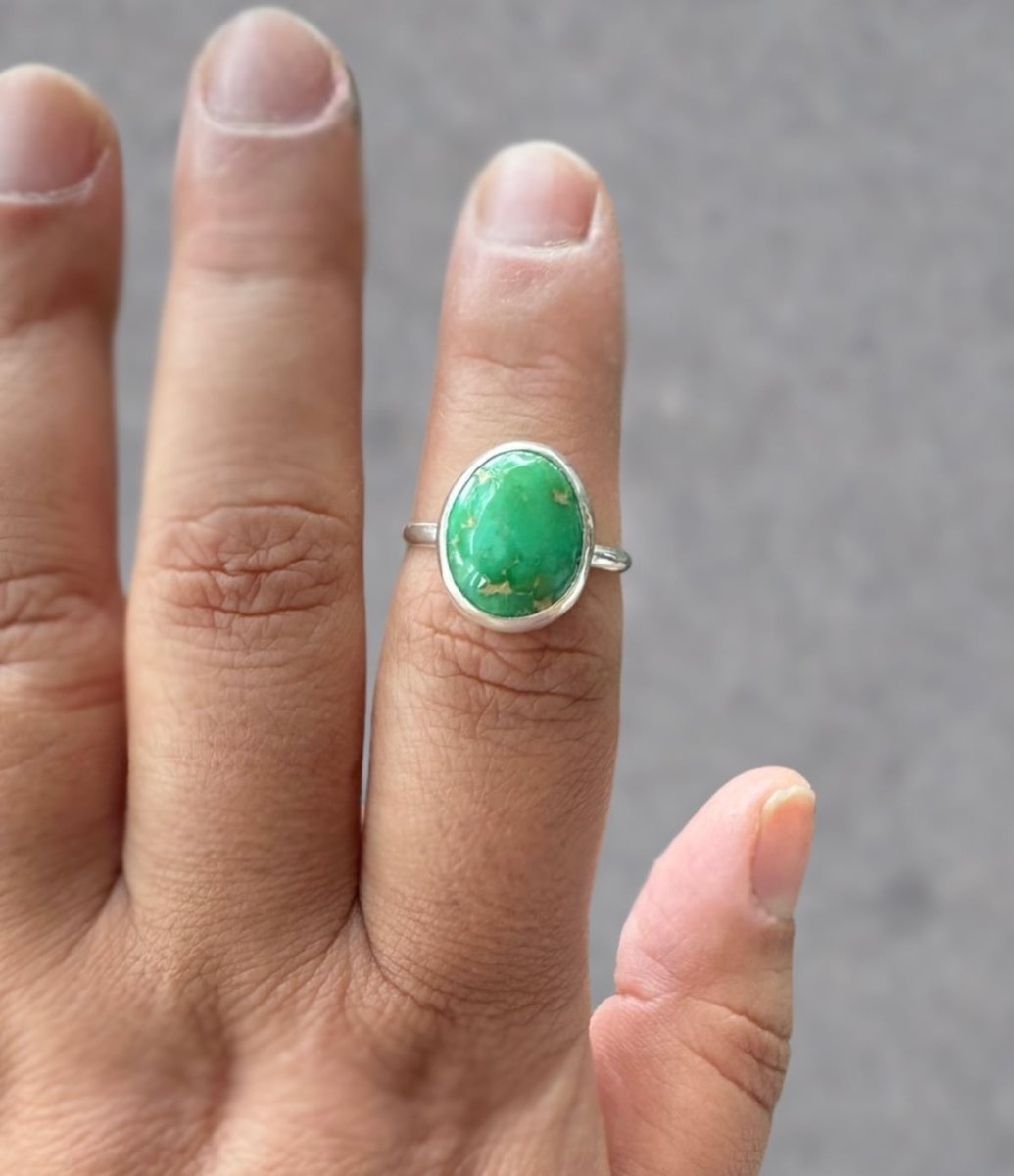 Sonoran Turquoise Solitaire Ring - Sky Island Jewelry