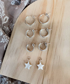 Silver Huggie Hoops