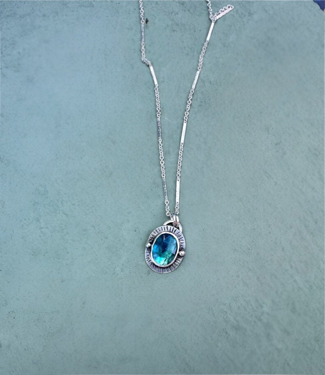 Teal Kyanite Necklace - Sky Island Jewelry