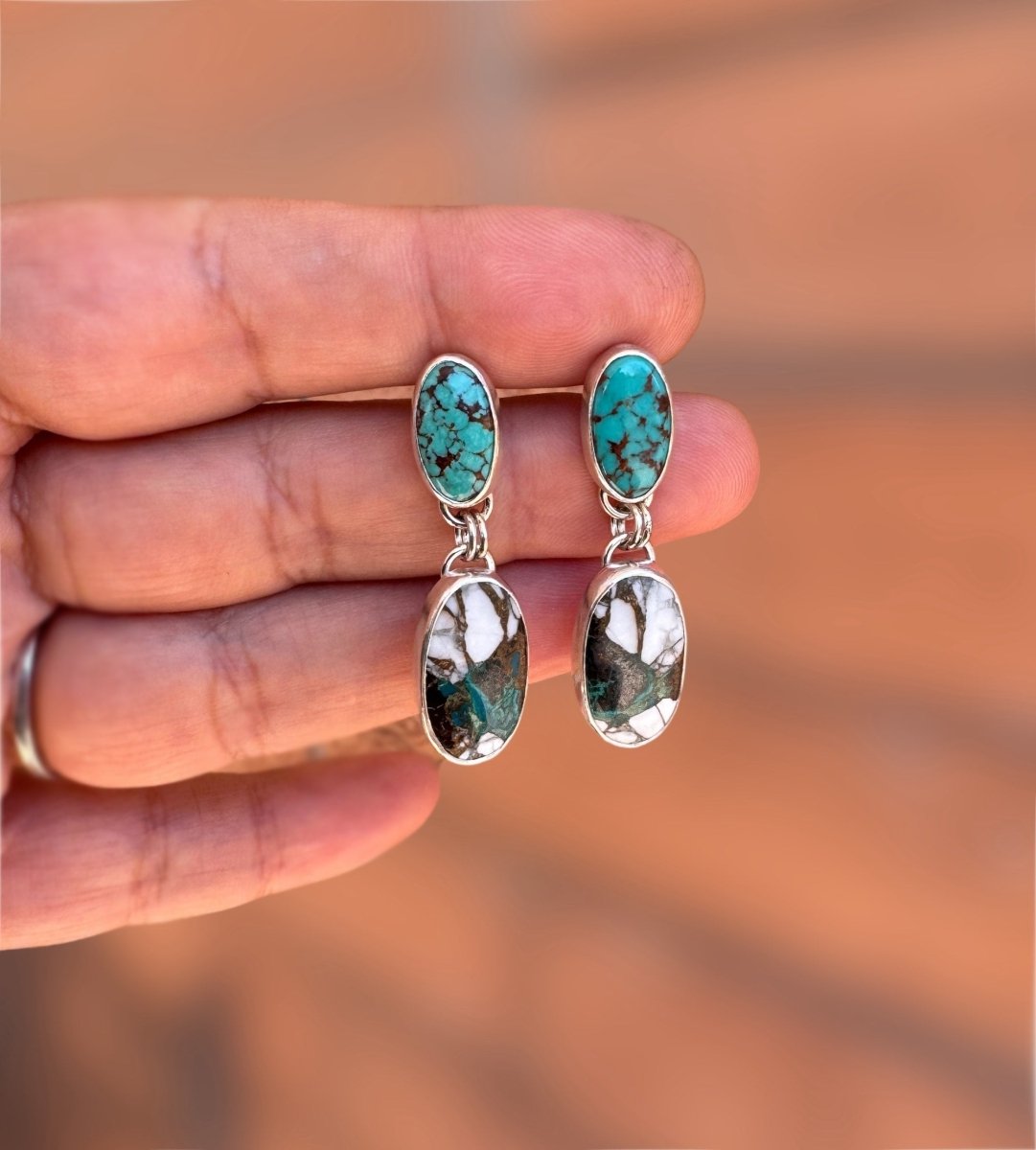 Turquoise Drop Earrings - Sky Island Jewelry