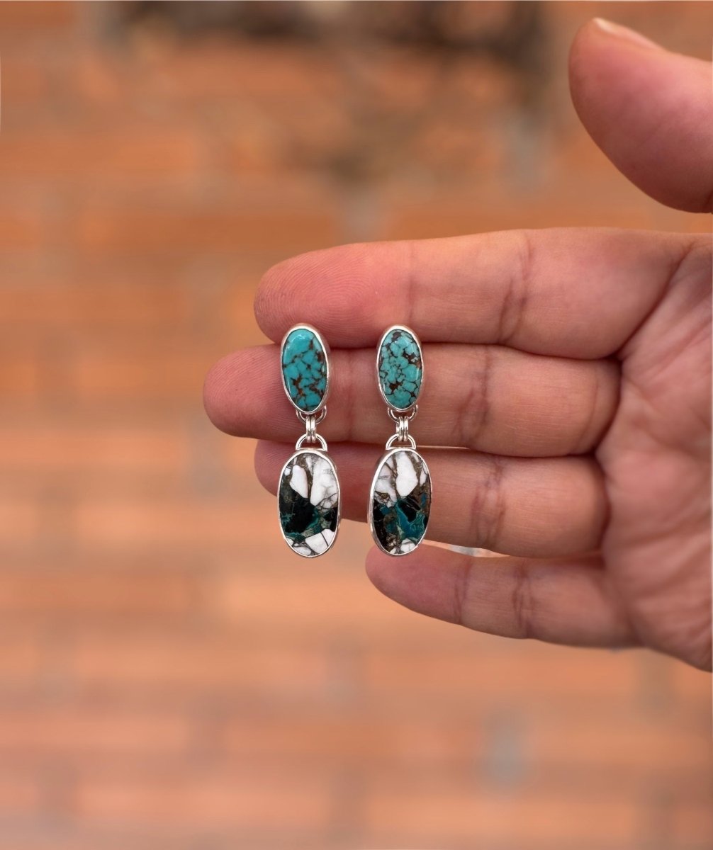Turquoise Drop Earrings - Sky Island Jewelry
