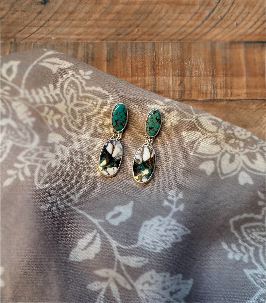 Turquoise Drop Earrings - Sky Island Jewelry