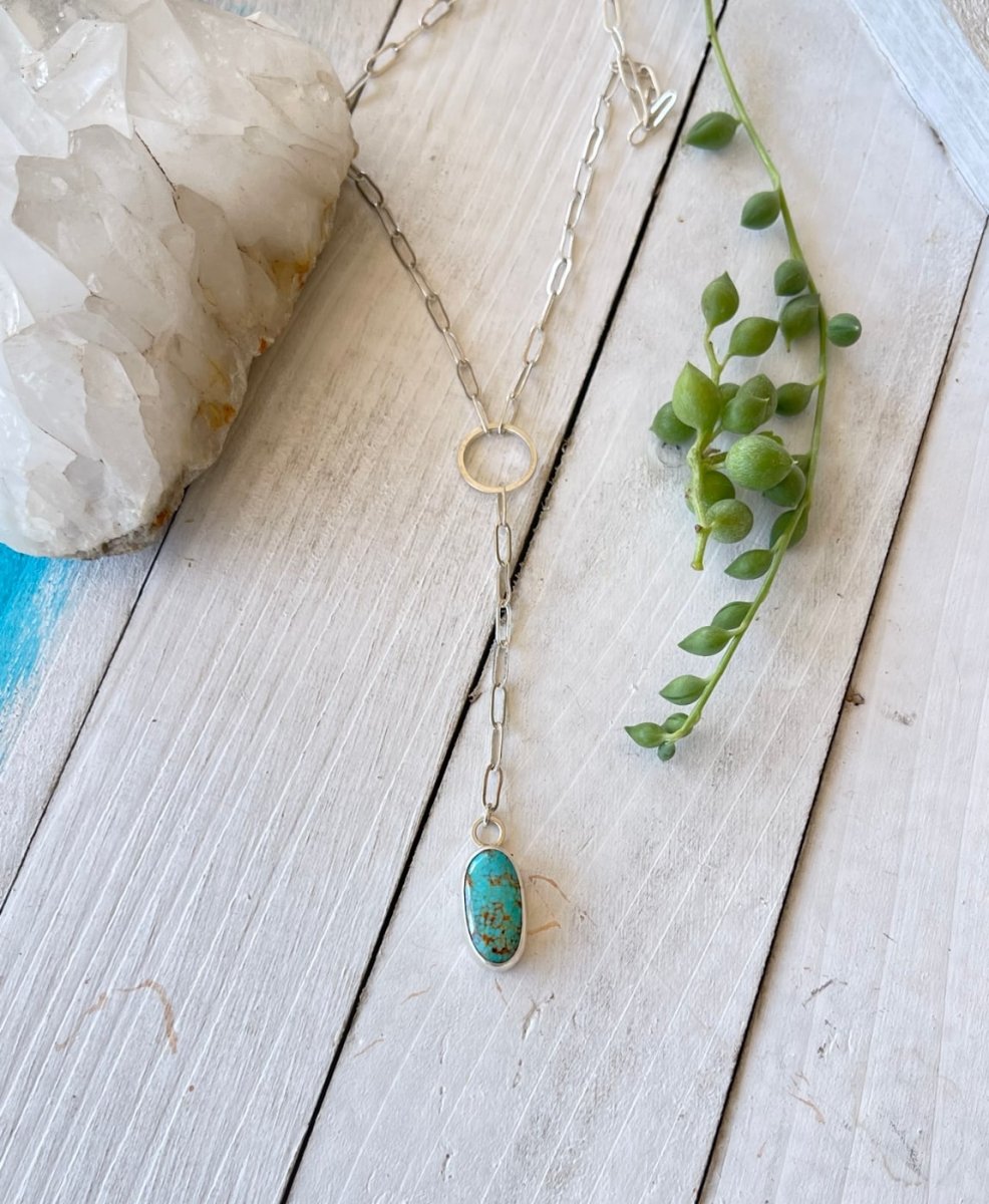 Turquoise Lariat Necklace - Sky Island Jewelry