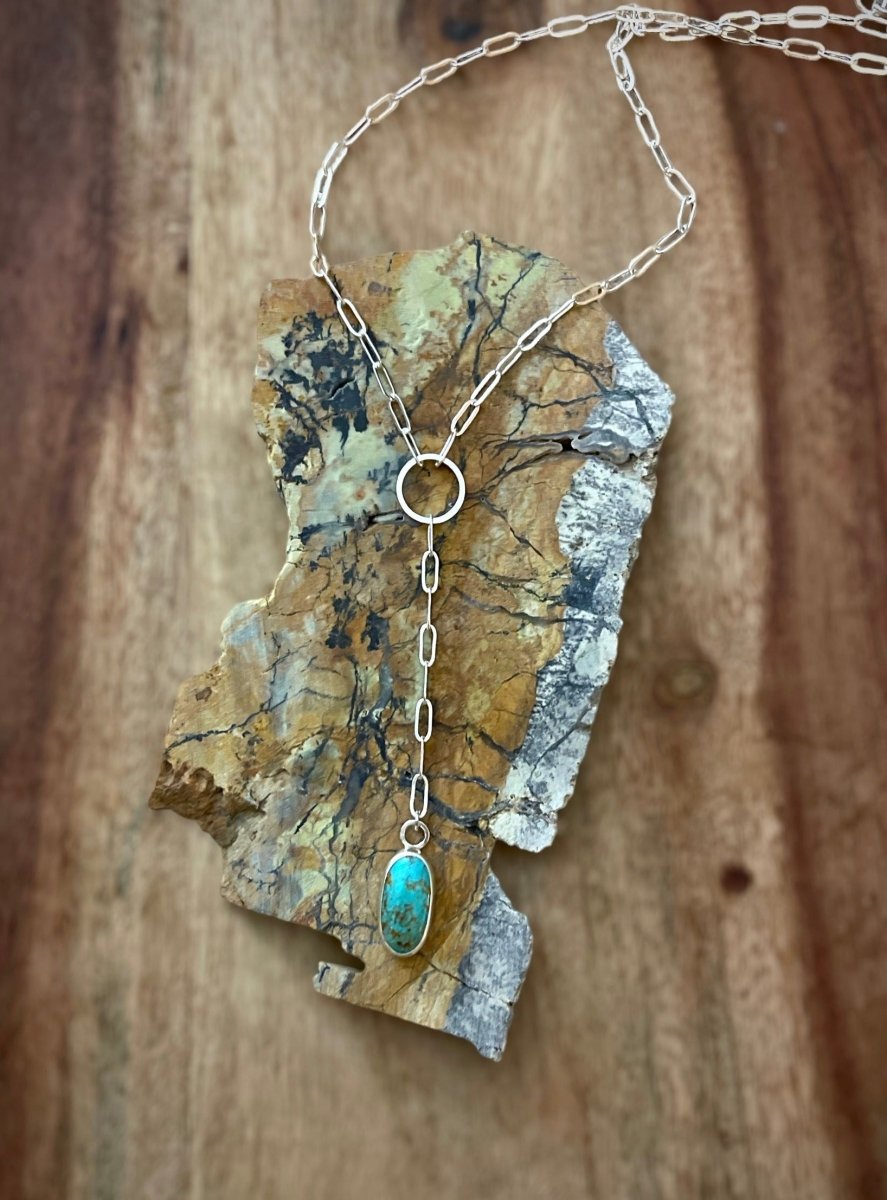 Turquoise Lariat Necklace - Sky Island Jewelry