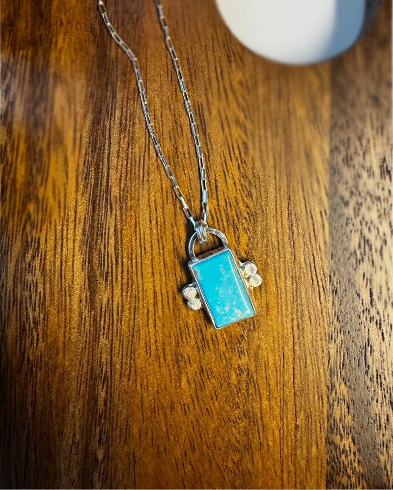 Turquoise Rectangle Necklace - Sky Island Jewelry