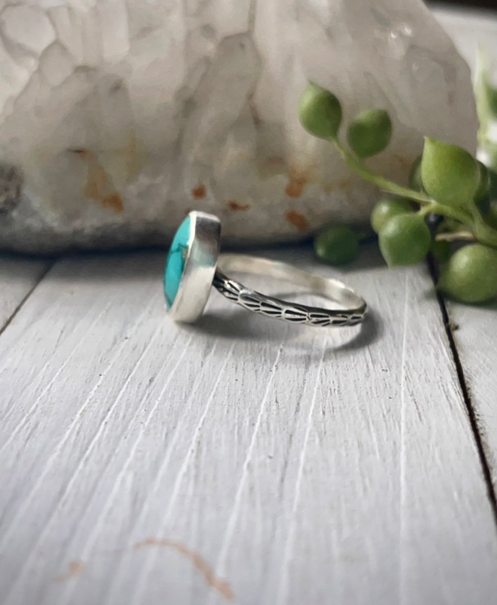 Turquoise Solitaire Ring - Sky Island Jewelry