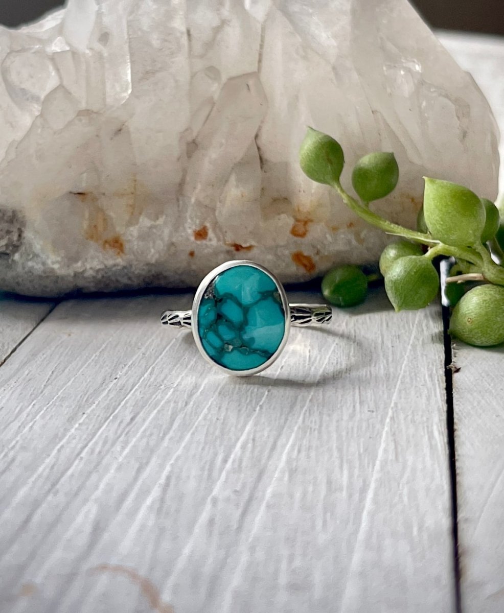 Turquoise Solitaire Ring - Sky Island Jewelry