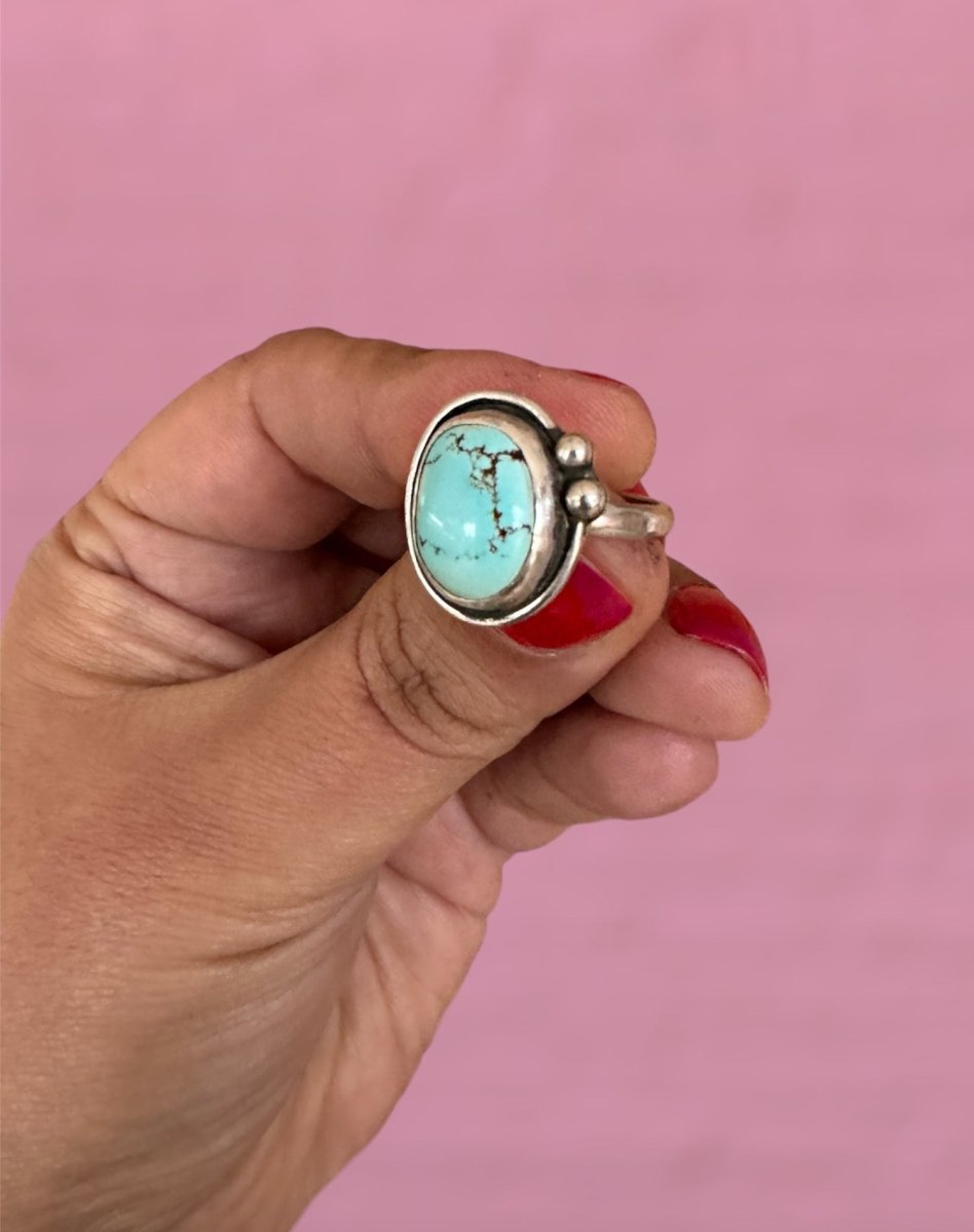 Turquoise Two Dot Ring - Sky Island Jewelry