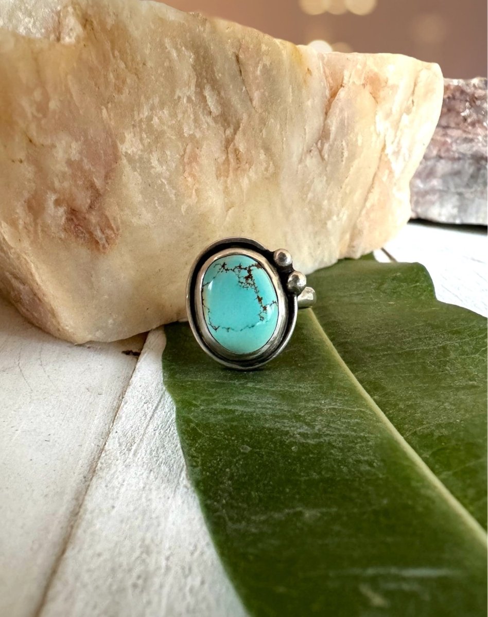 Turquoise Two Dot Ring - Sky Island Jewelry
