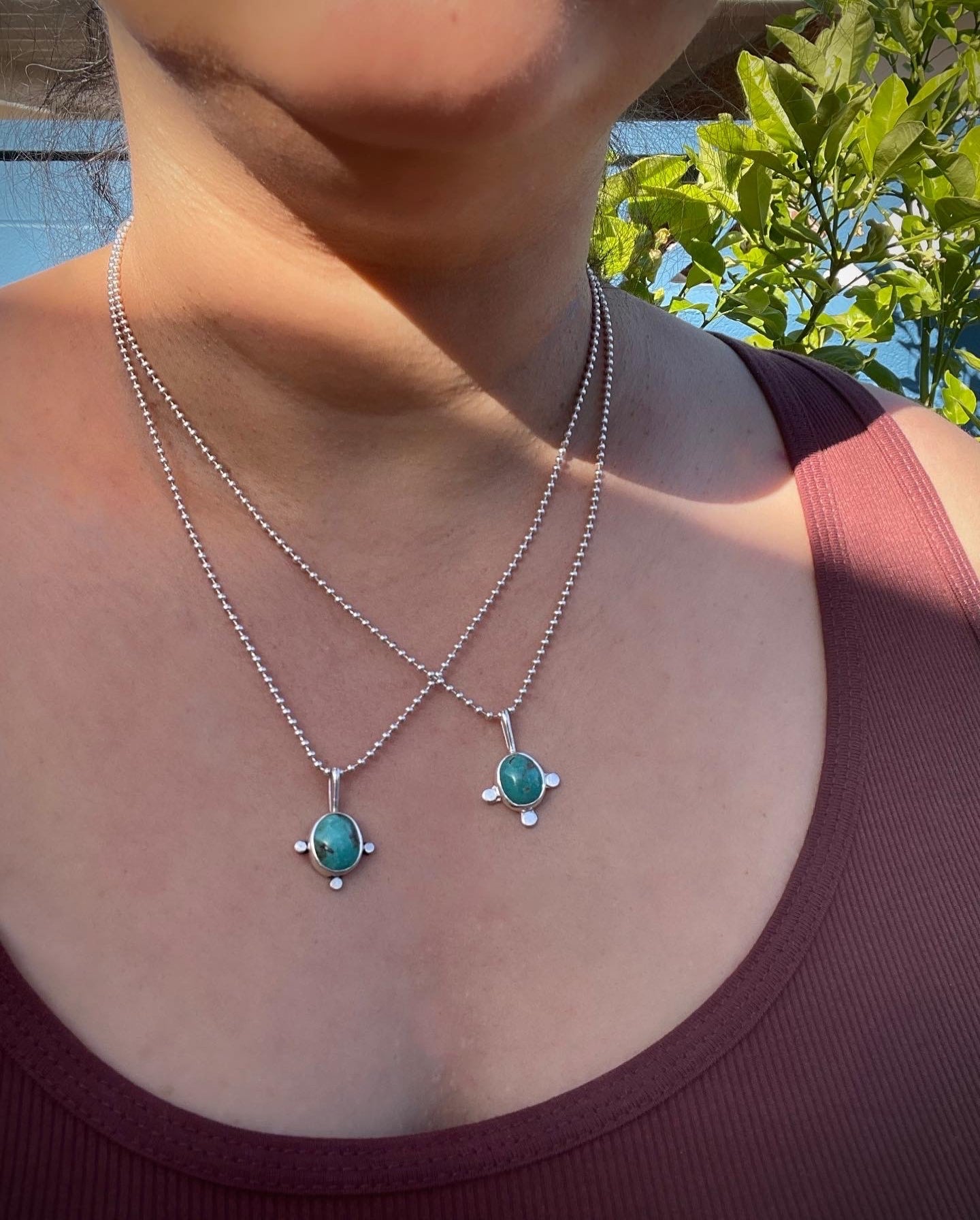 Dainty 2024 turquoise necklace