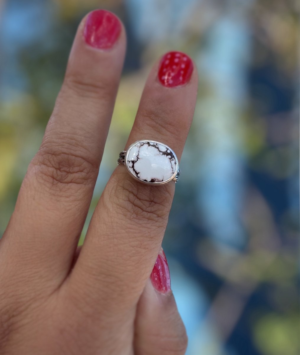 Wild Horse Magnesite Ring - Sky Island Jewelry