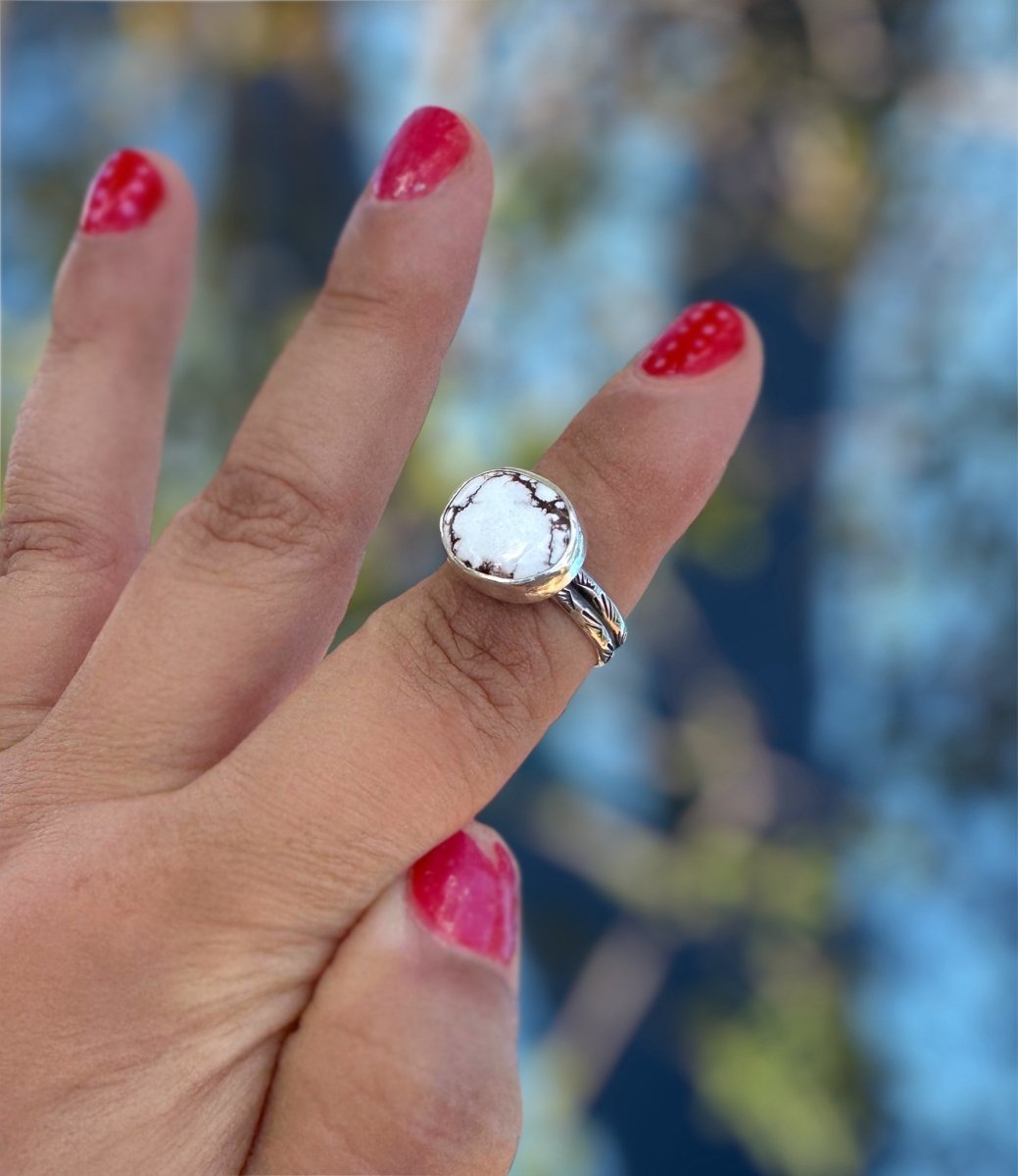 Wild Horse Magnesite Ring - Sky Island Jewelry