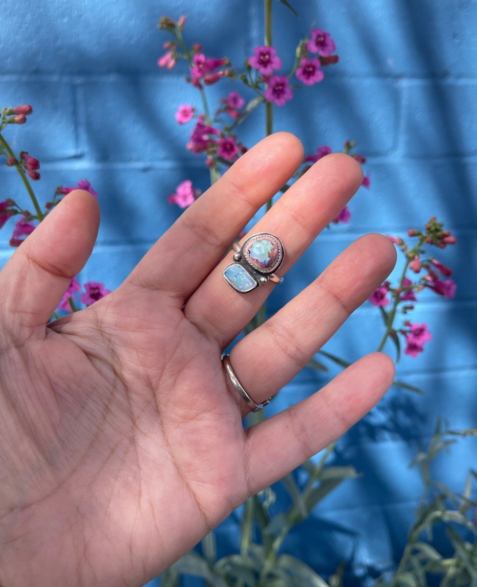 Double Opal Ring - Sky Island Jewelry