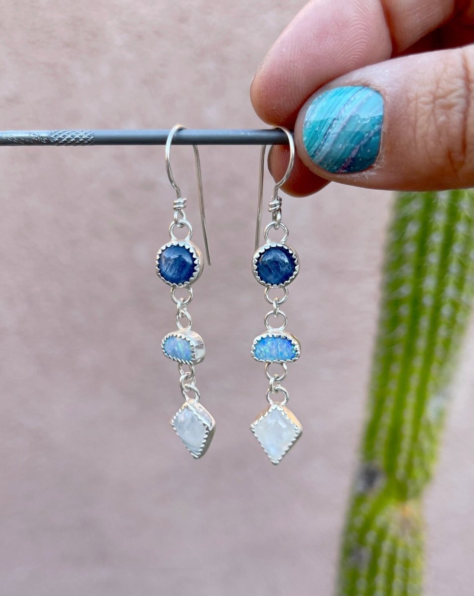 Moonstone Dangle Earrings - Sky Island Jewelry