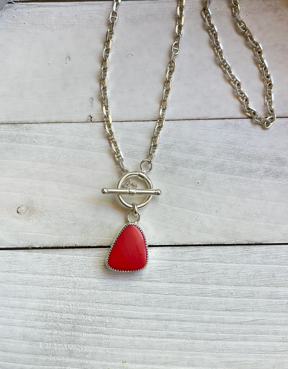 Red Rosarita Toggle Necklace - Sky Island Jewelry