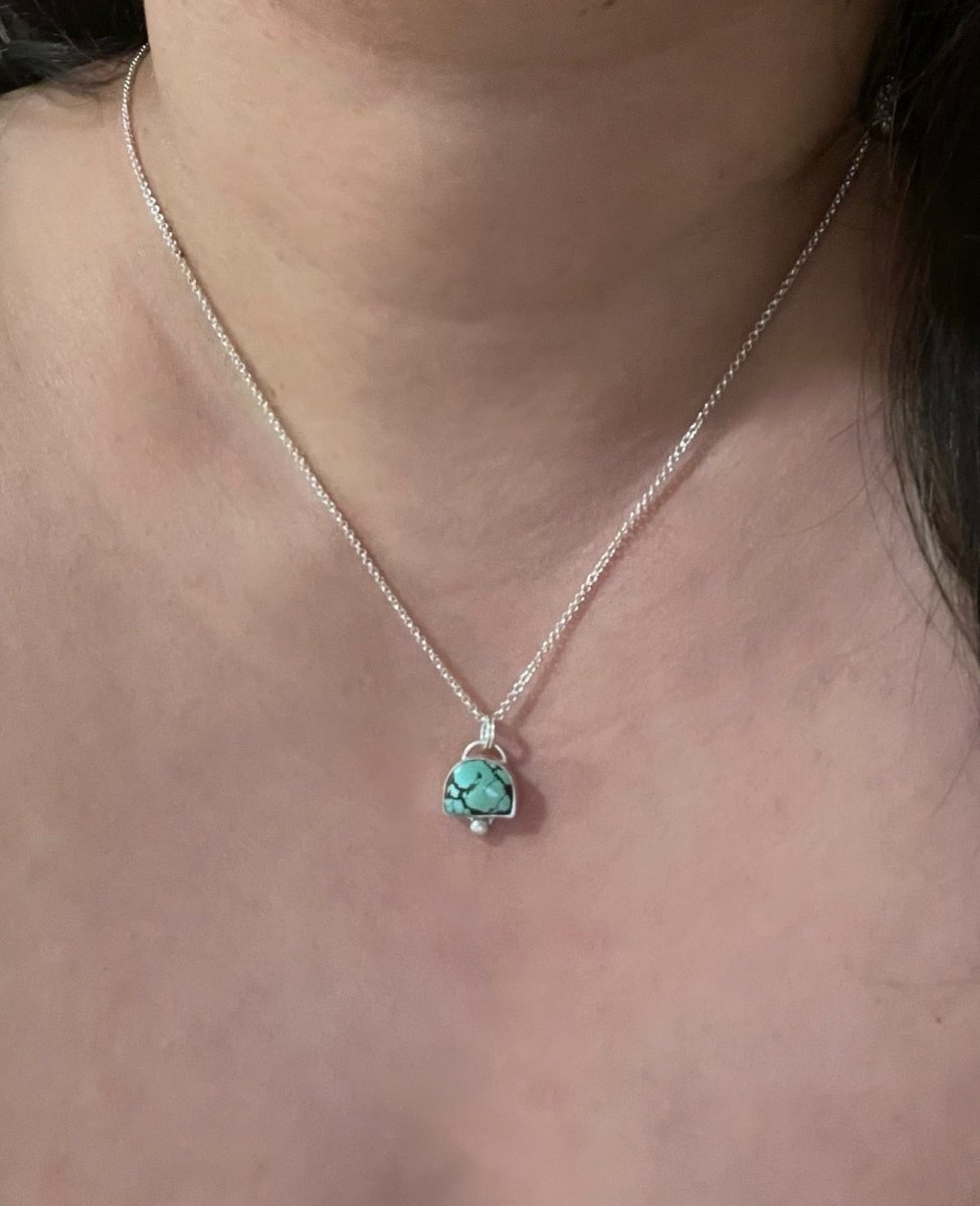 Turquoise Half Round Necklace - Sky Island Jewelry