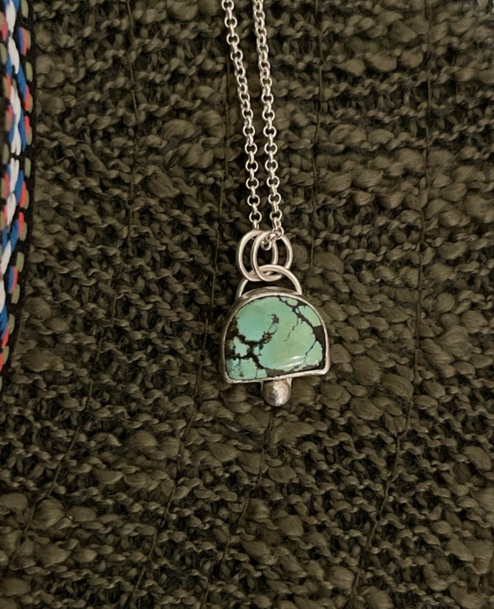 Turquoise Half Round Necklace - Sky Island Jewelry