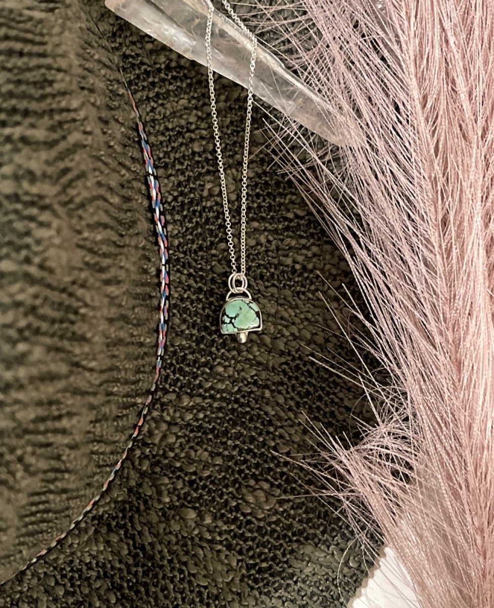 Turquoise Half Round Necklace - Sky Island Jewelry
