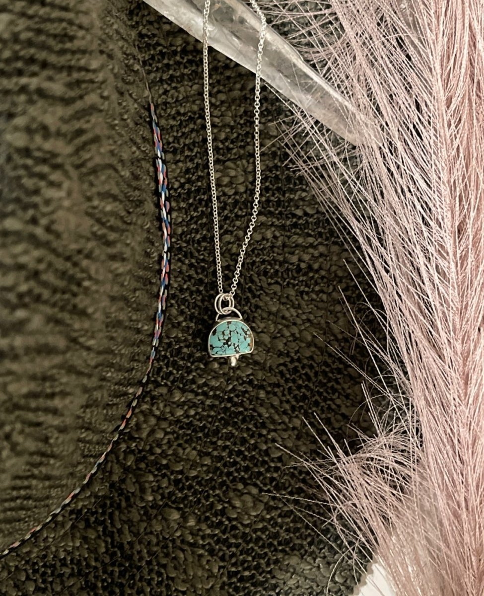 Turquoise Half Round Necklace - Sky Island Jewelry