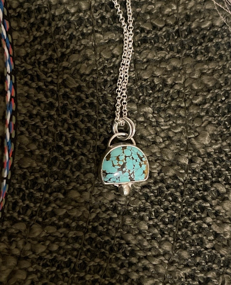 Turquoise Half Round Necklace - Sky Island Jewelry
