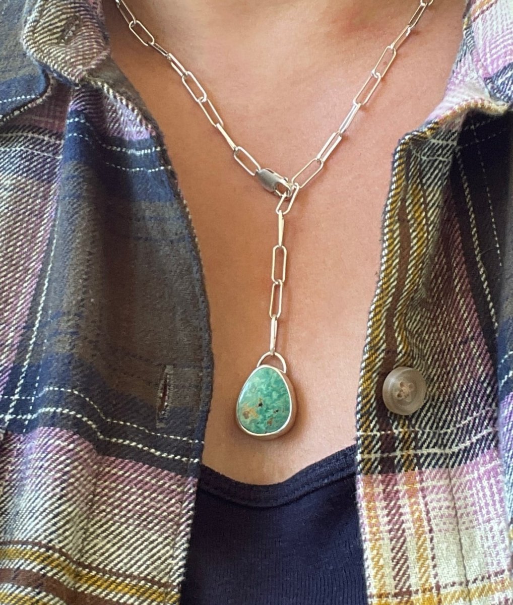 Turquoise Lariat Necklace - Sky Island Jewelry