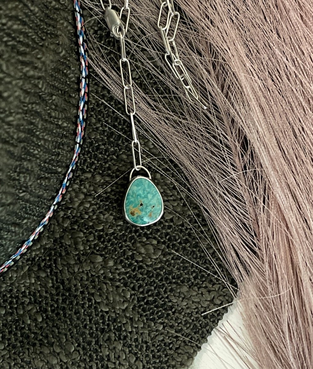 Turquoise Lariat Necklace - Sky Island Jewelry
